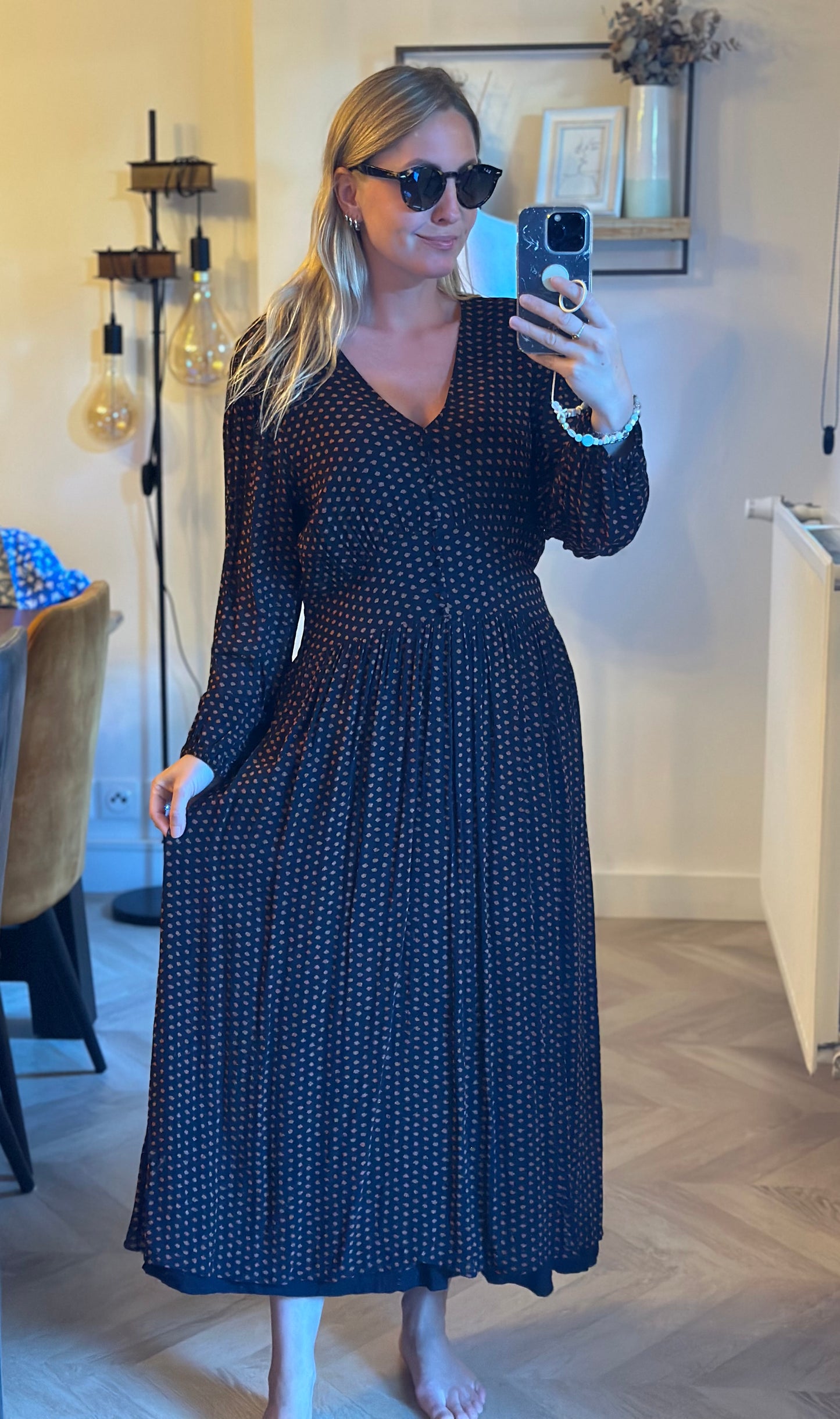 Robe longue imprimée T.44