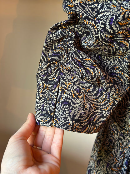 Robe longue imprimé feuillage T.38