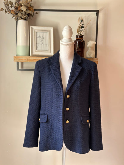 Blazer texturé marine Gérard Darel coton T.38