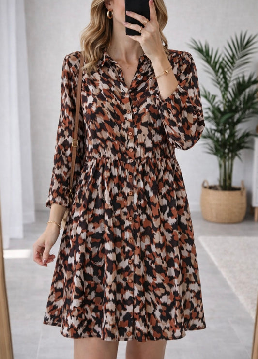 Robe midi tachetée neuve T.36/38
