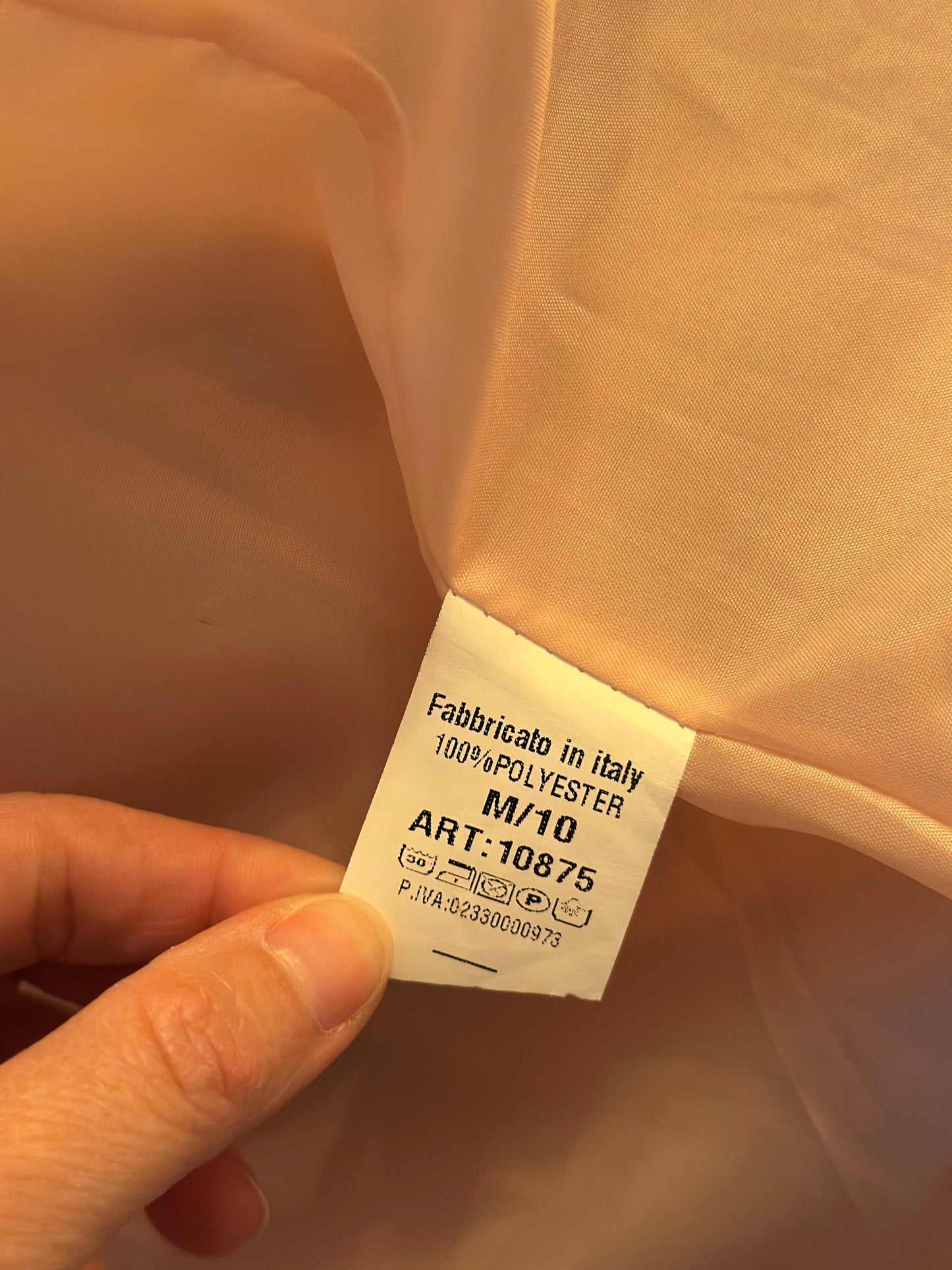 Manteau en bouclette rose clair doublé fabriqué en Italie T.36