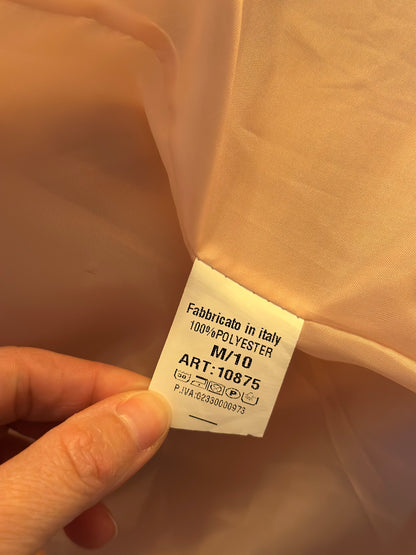 Manteau en bouclette rose clair doublé fabriqué en Italie T.36