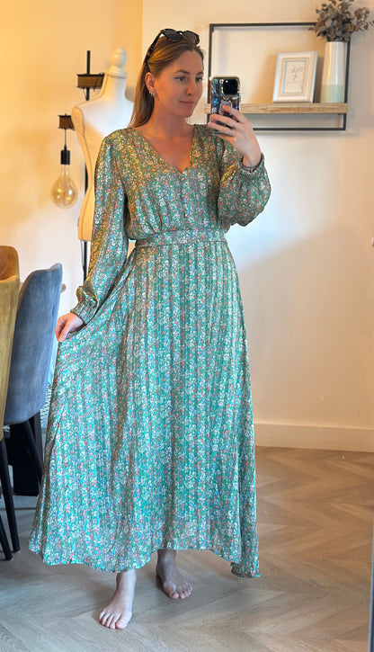 Robe longue à fleurs lurex T.36/38