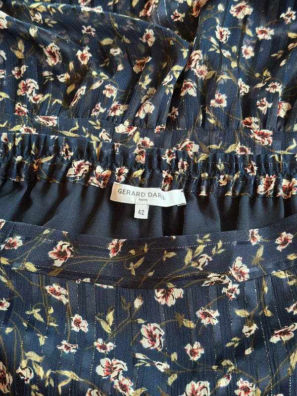 Jupe midi fleurie T.42
