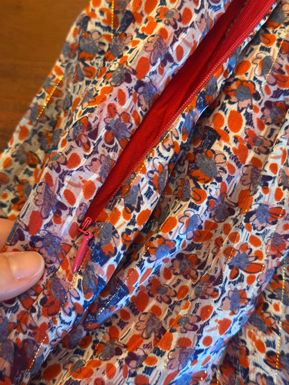 Robe longue fleurie multicolore T.36