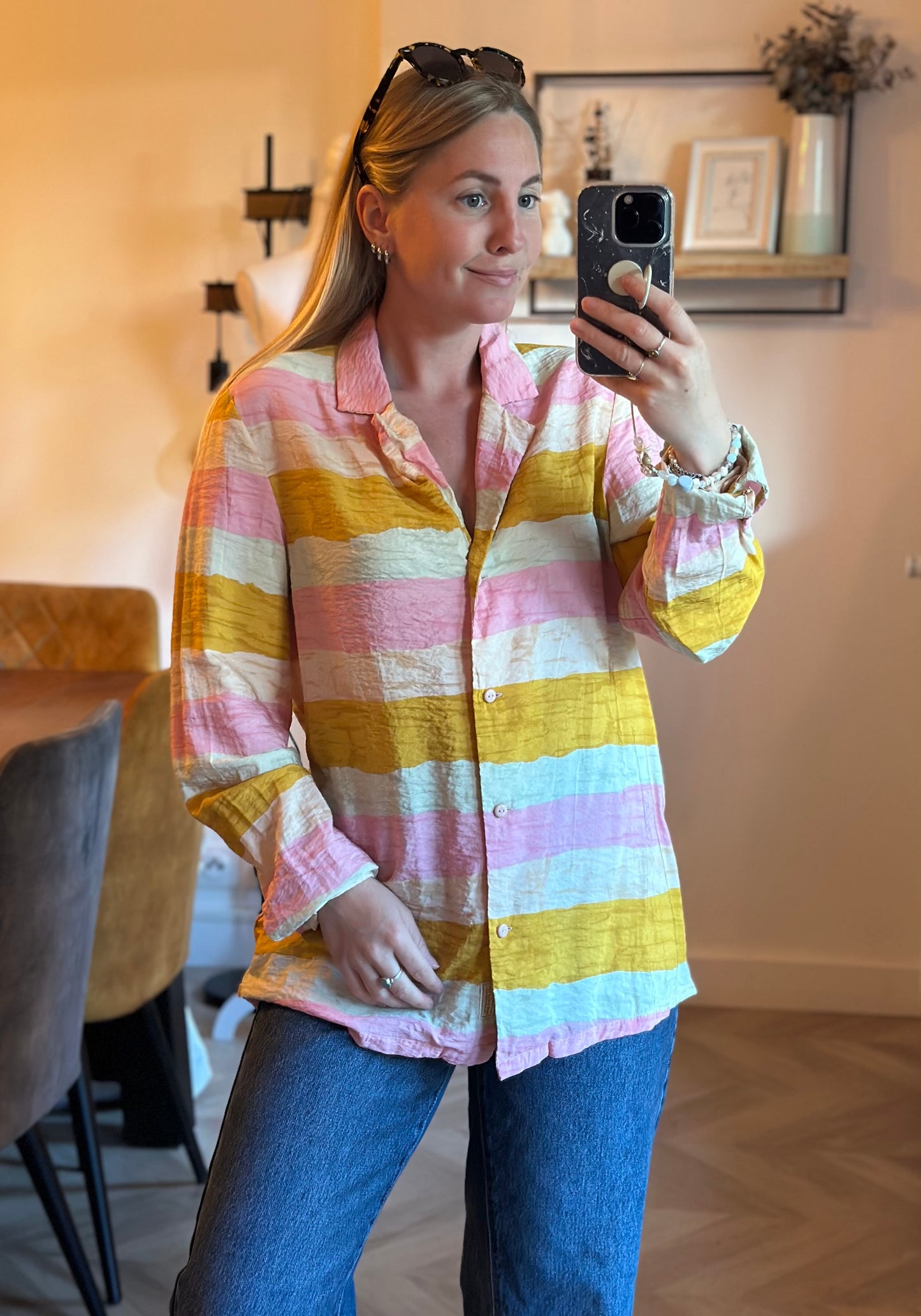 Chemise rayures multicolores T.40