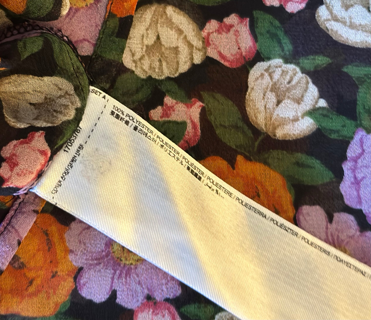 Blouse fleurie volantée fluide T.34