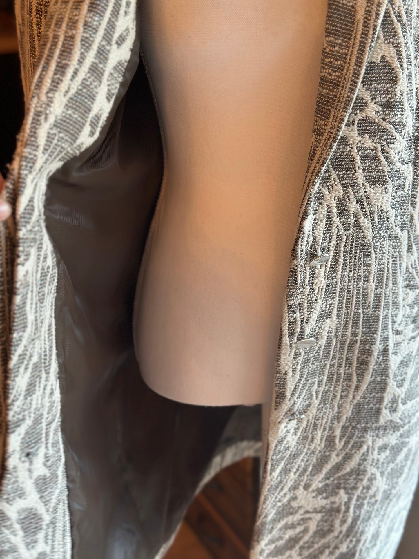 Manteau imprimé feuillage T.38