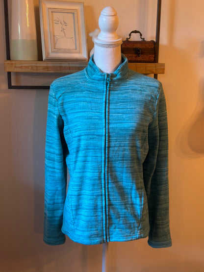 Veste polaire zippée chinée verte T.34