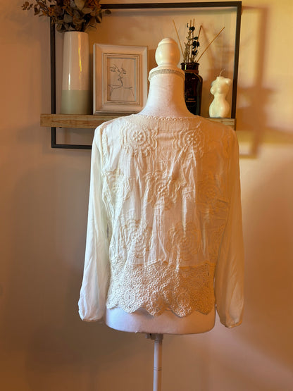 Cardigan dentelle crème T.36/38