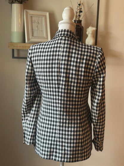 Blazer pied-de-poule noir blanc T.34