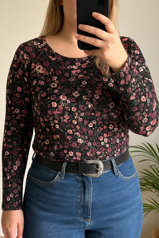 Pull imprimé fleuri T.42