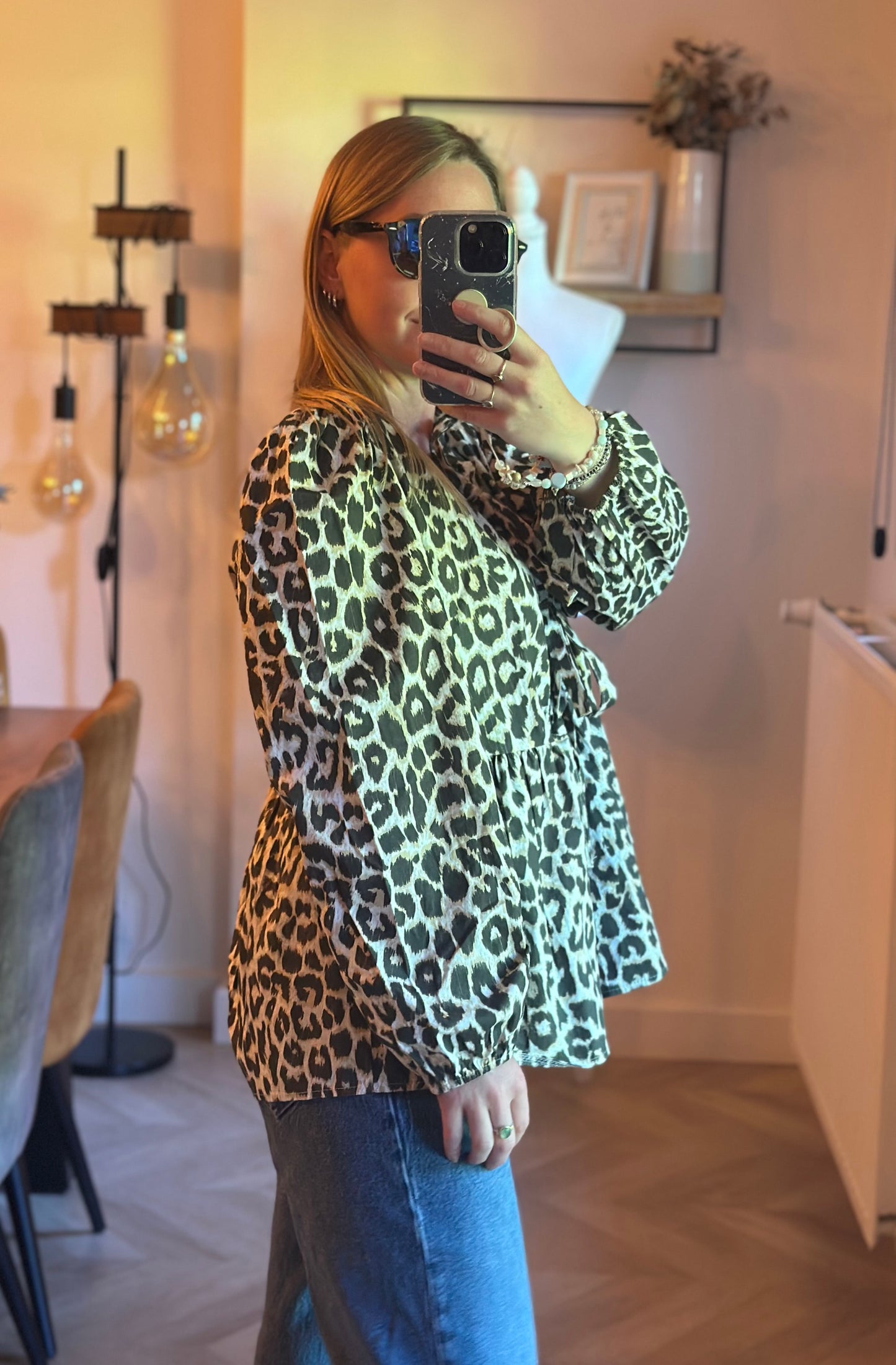 Blouse léopard en coton T.U