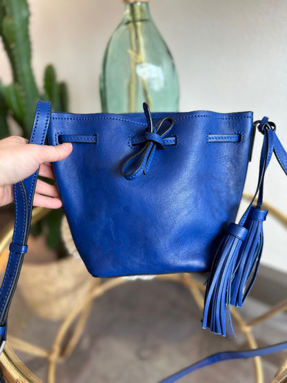 Sac seau en cuir bleu - Polo Ralph Lauren