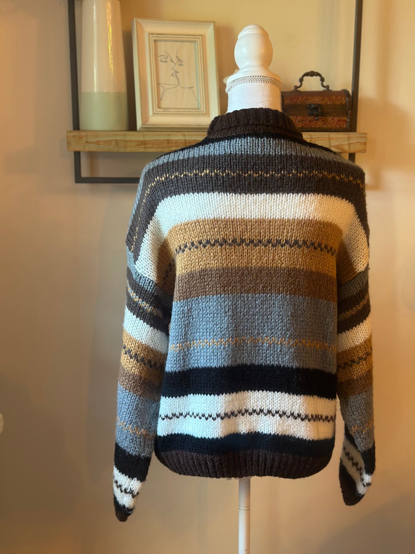 Pull rayé en laine T.38/40