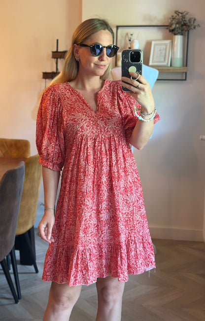 Robe bohème imprimée en coton T.36/38