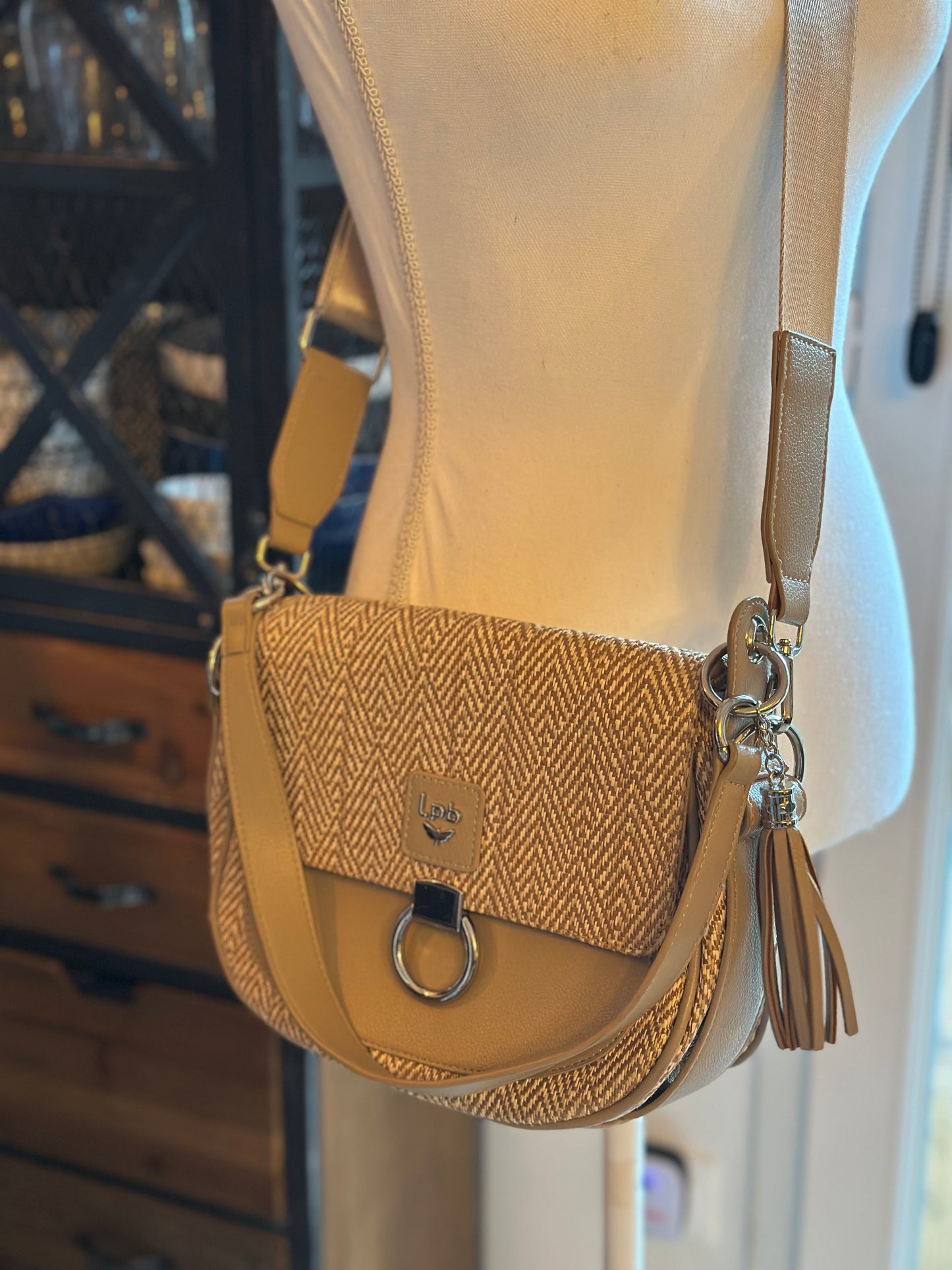 Sac à bandoulière modèle trotteur Armel beige