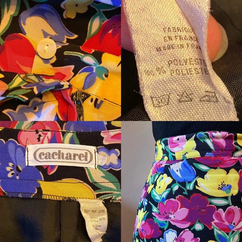 Jupe vintage 80s Cacharel T.38/40