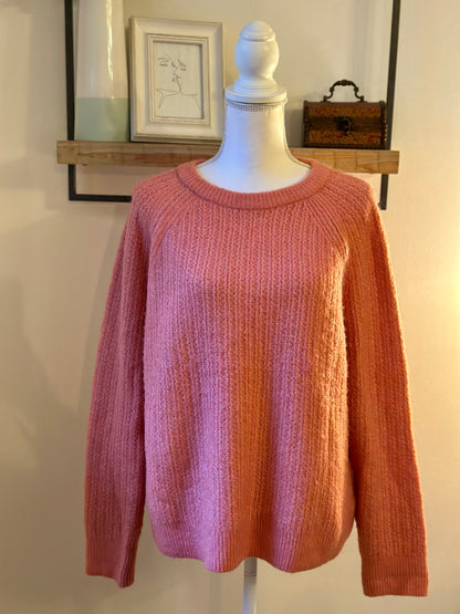 Pull rose clair en maille douce T.42