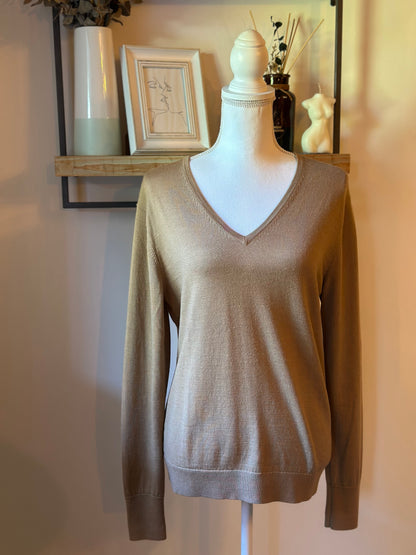 Pull col V Uniqlo 100 % laine mérinos T.38