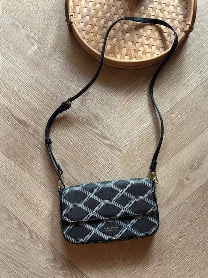 Sac bandoulière motif géométrique