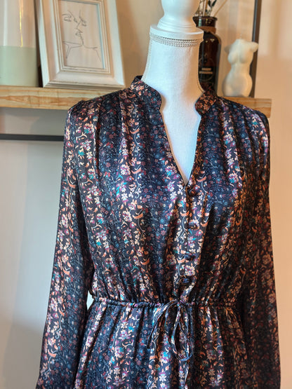 Robe imprimé fleuri noir Promod - taille 38/40