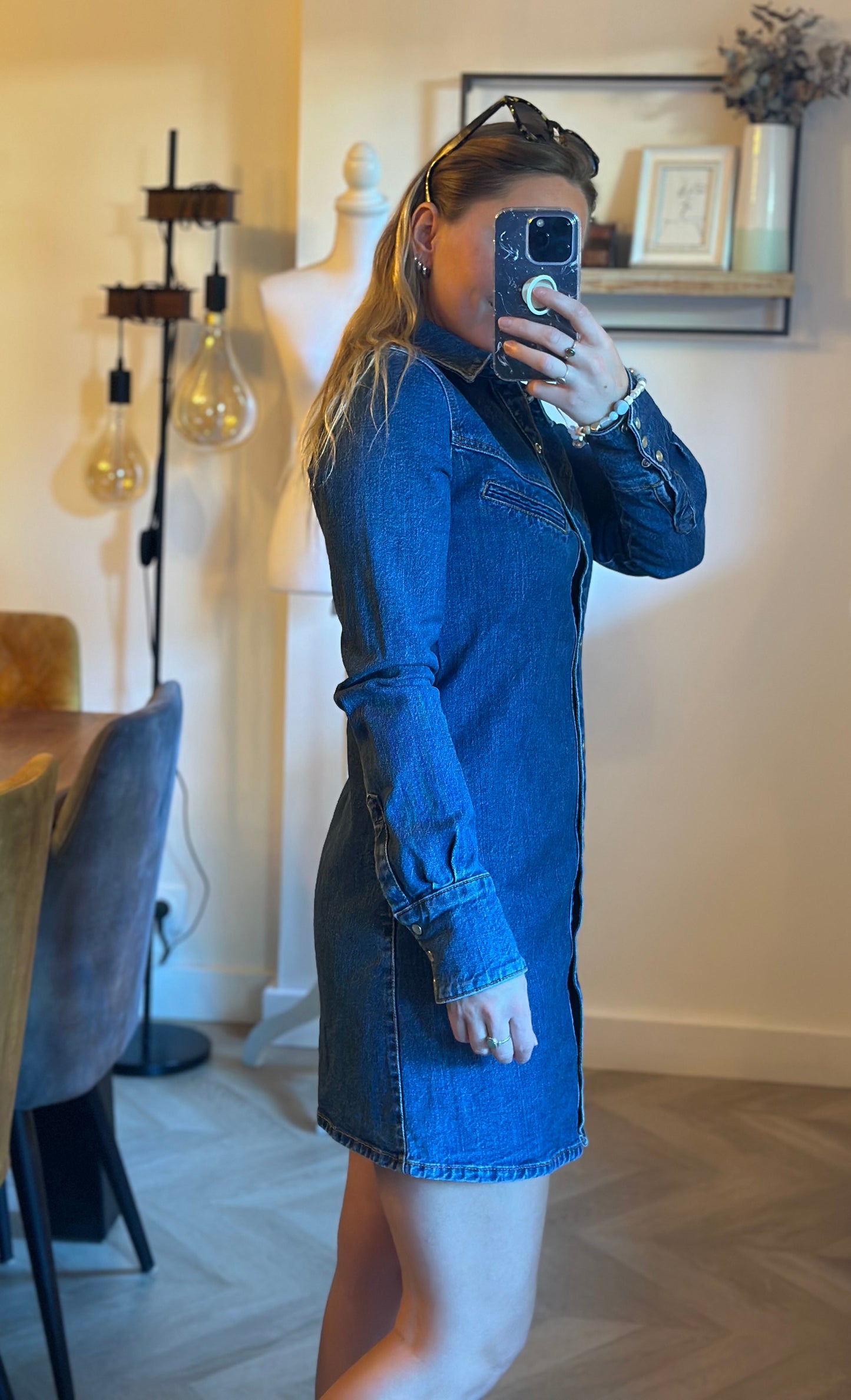 Robe en jean en denim coton T.34