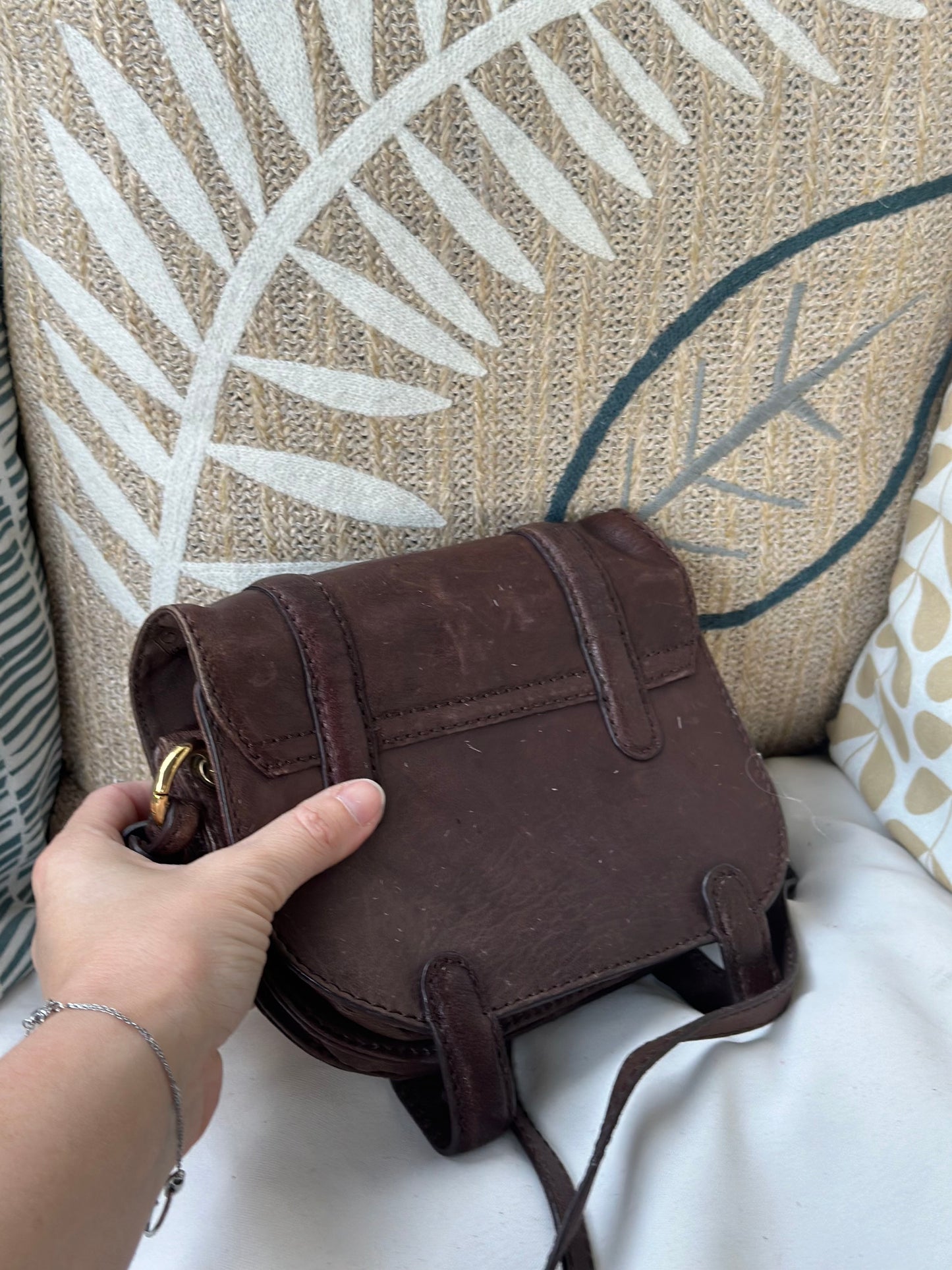 Sac bandoulière cuir marron