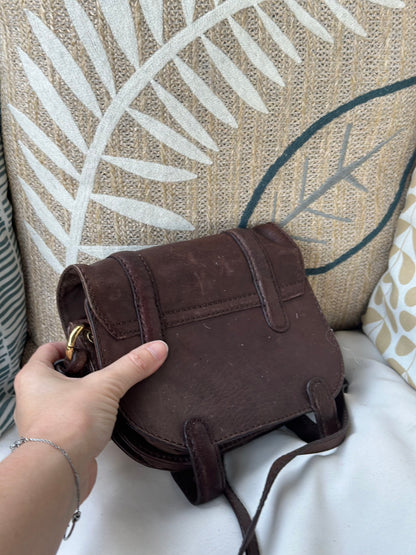 Sac bandoulière cuir marron