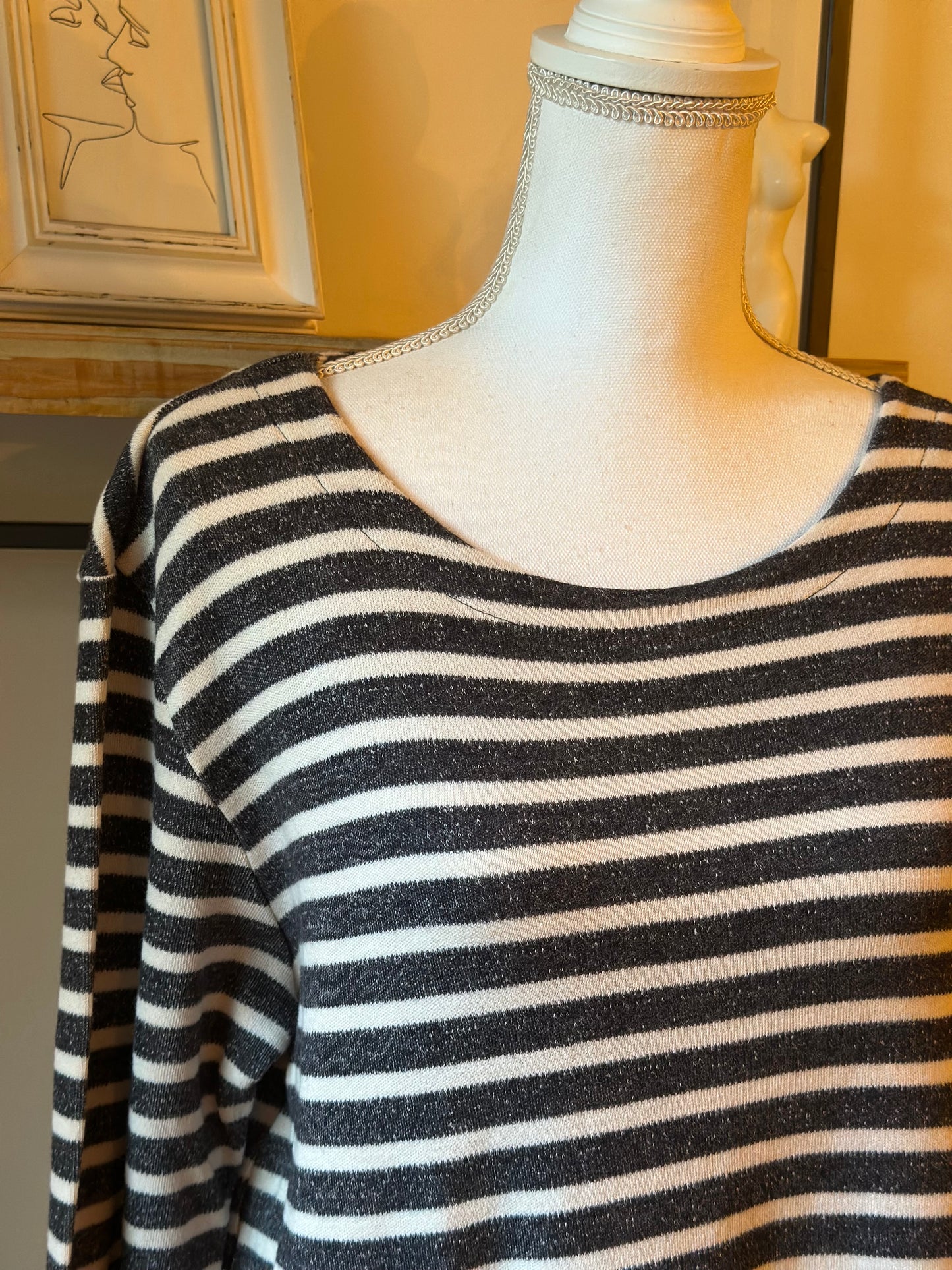 Pull marinière rayé en coton T.38