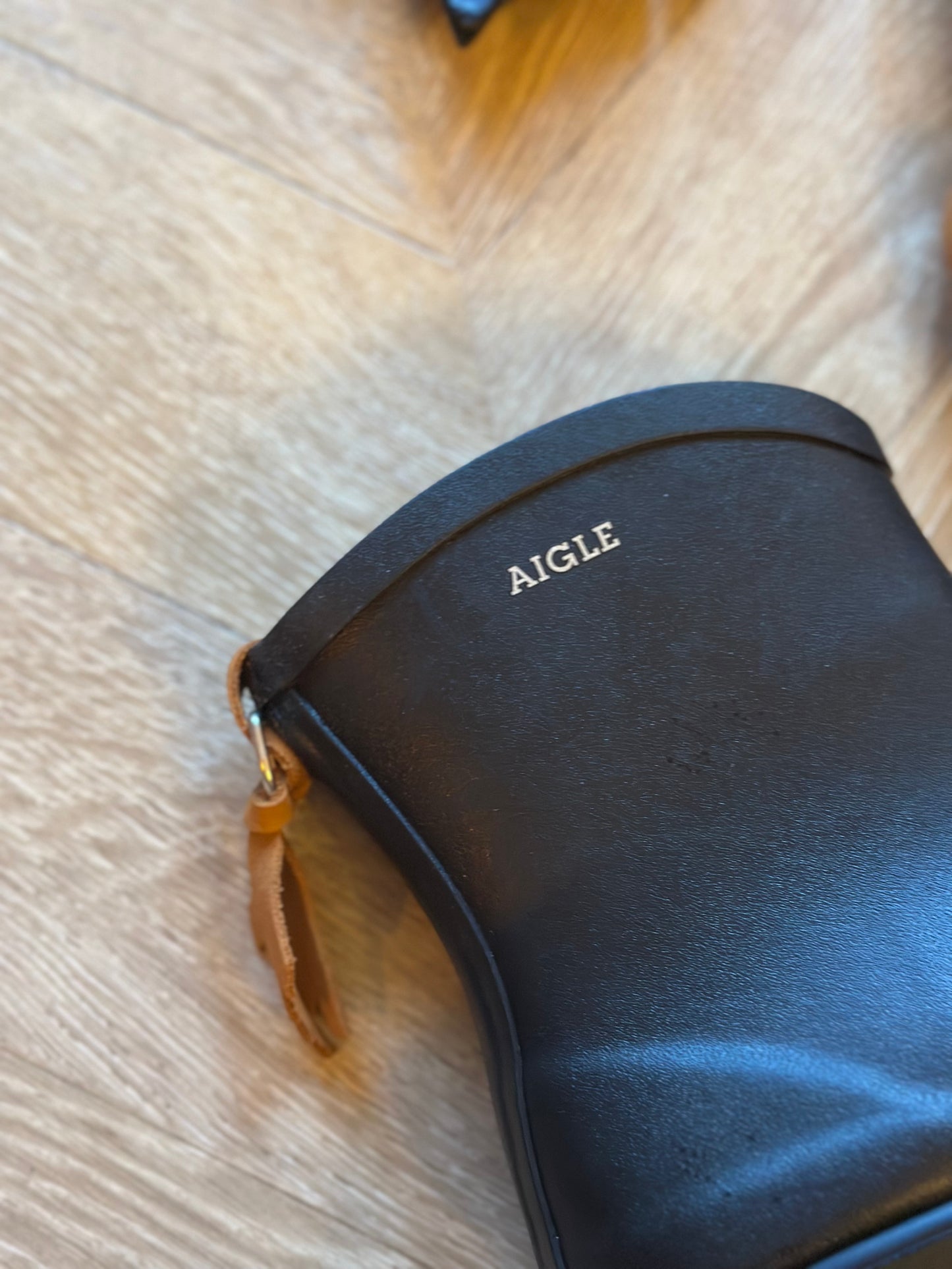 Bottines de pluie noires Juliette en caoutchouc naturel P.37