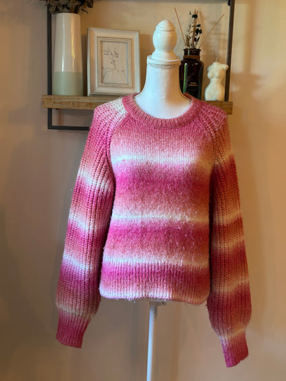 Pull dégradé rose maille douce effet fluffy T.36