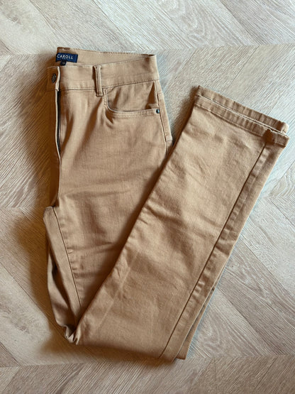 Pantalon flare beige coton stretch T.38