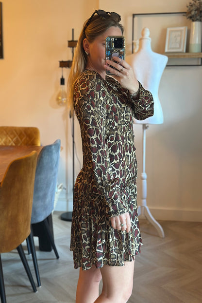 Robe fluide imprimé animalier T.34