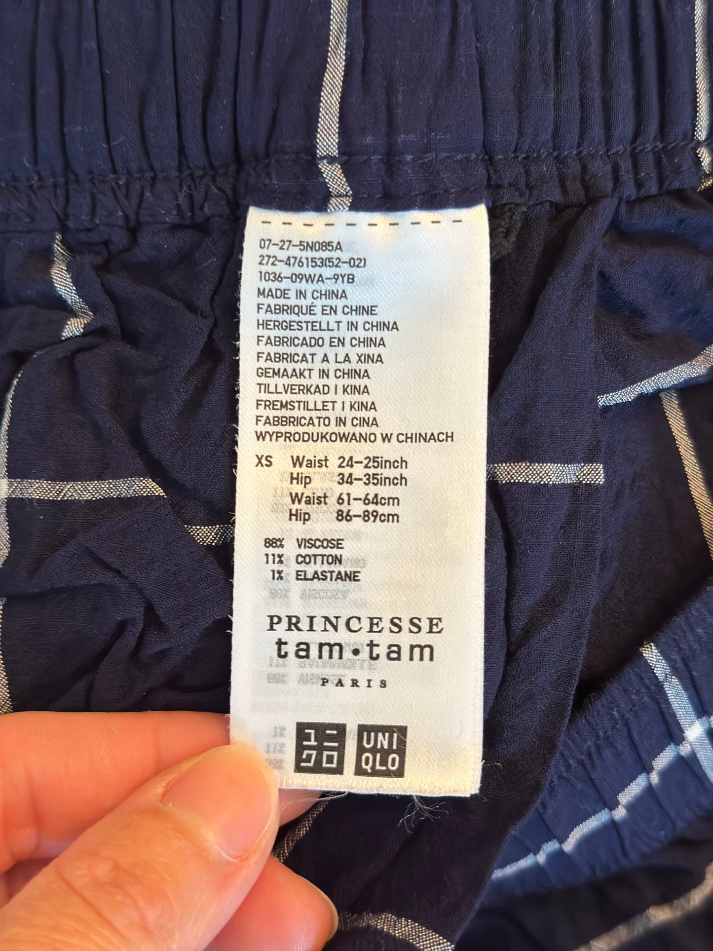 Pantalon fluide à carreaux T.34