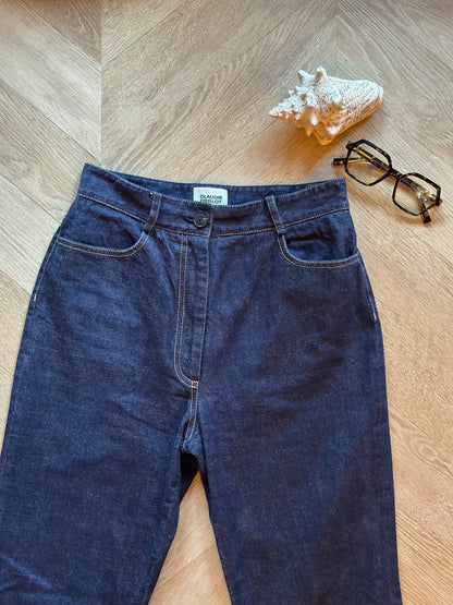 Jean flare denim brut Claudie Pierlot modèle Paolo Court T.36