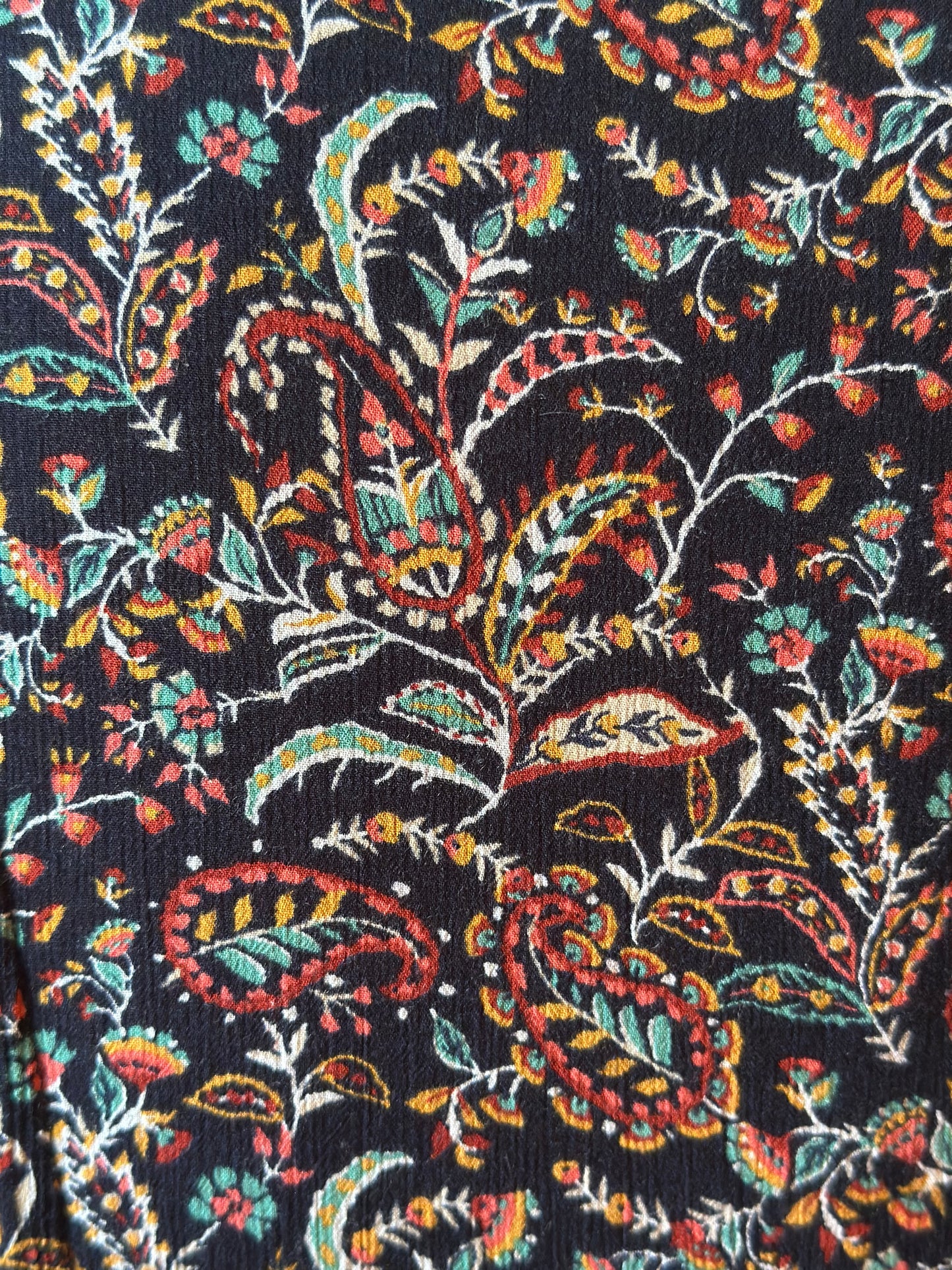 Robe fluide fleurie cachemire viscose T.44