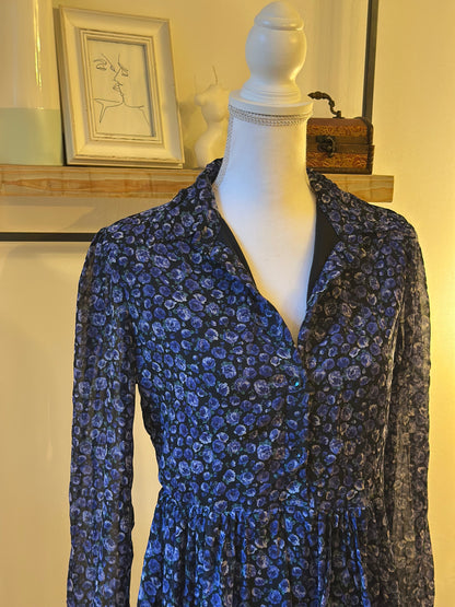 Robe fleurie bleue T.38