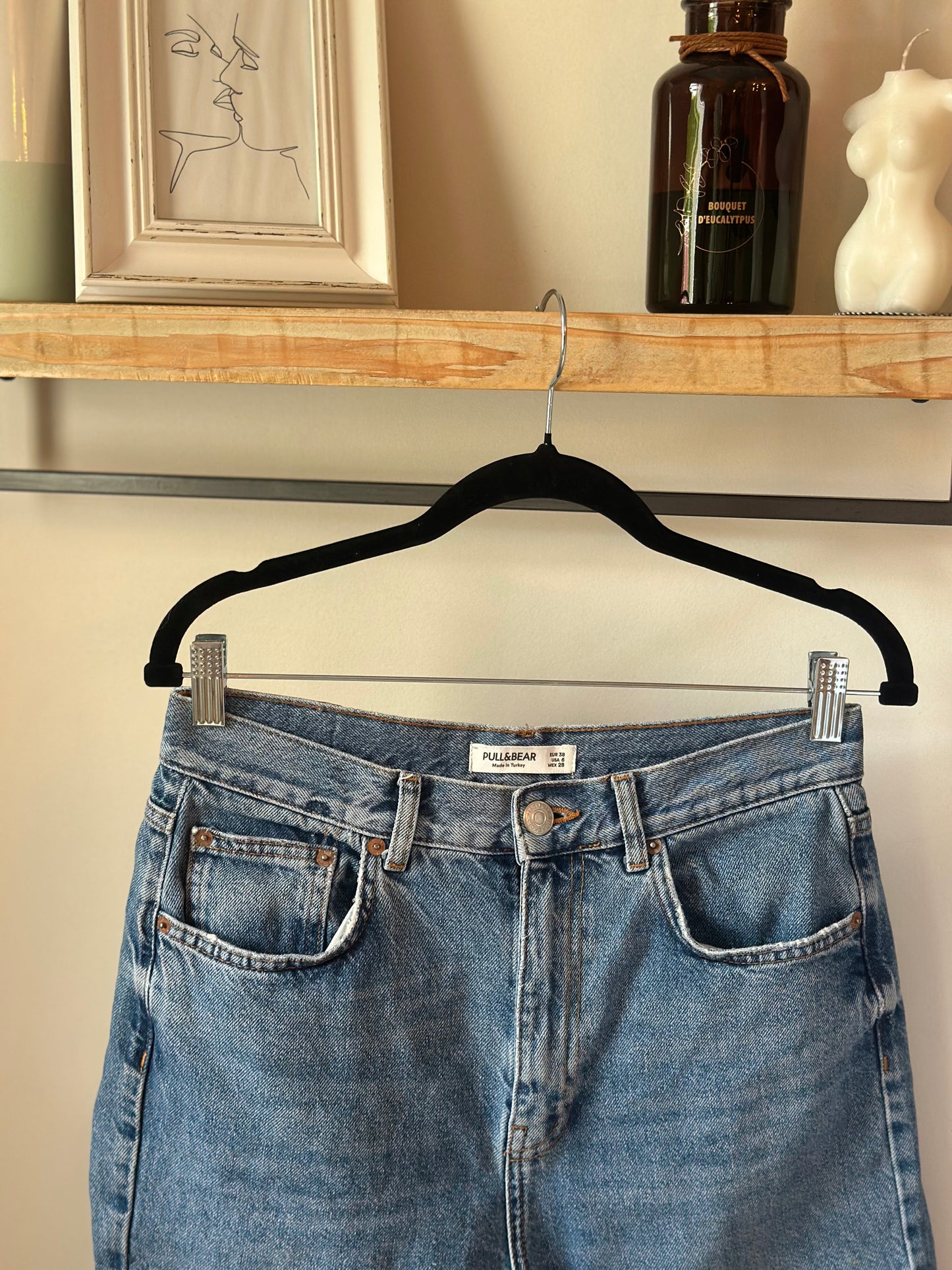 Jean jambes larges 100% coton T.38