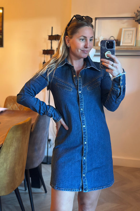 Robe en jean en denim coton T.34