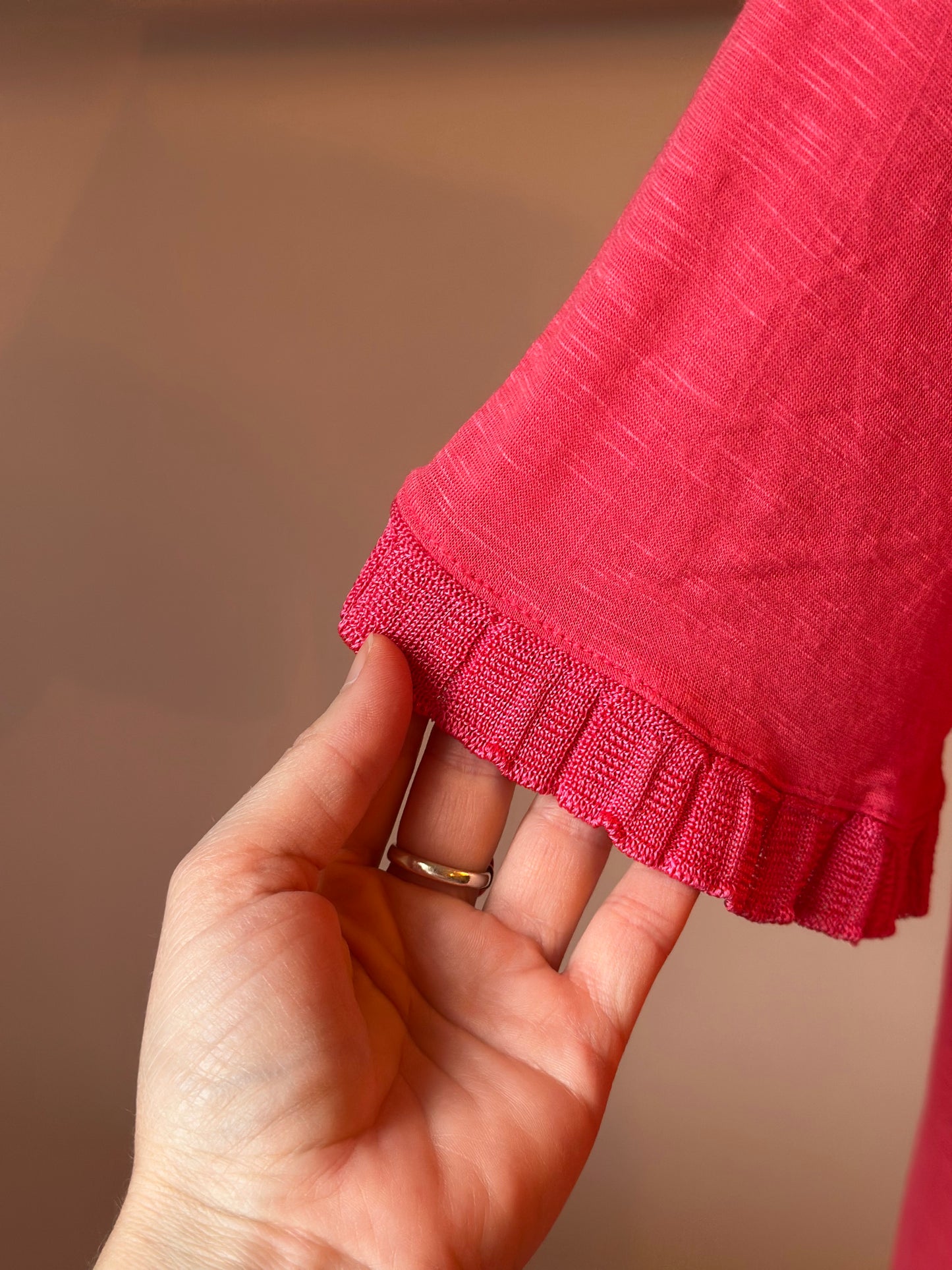 Blouse manches courtes col V viscose T.U