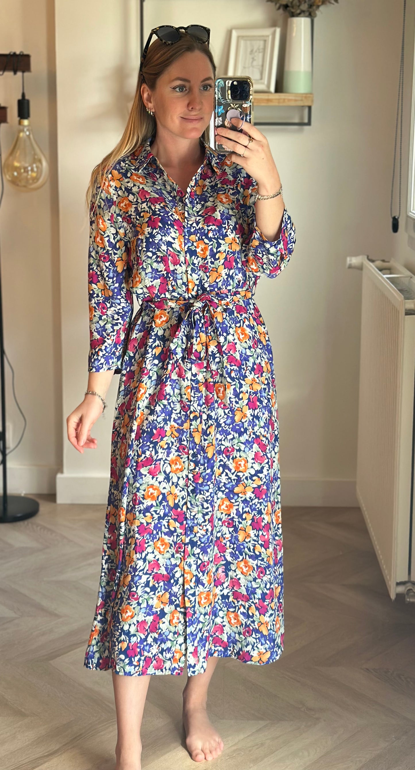 Robe longue fleurie colorée T.34