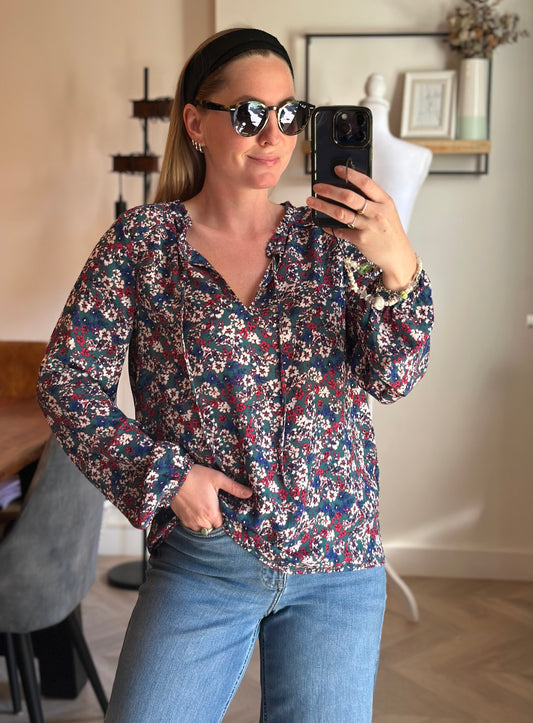 Blouse fluide imprimé fleuri T.38