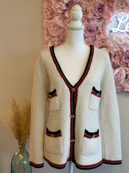 Cardigan en maille laine et alpaga T.40