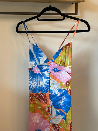 Robe dos nu imprimé fleuri T.34/36