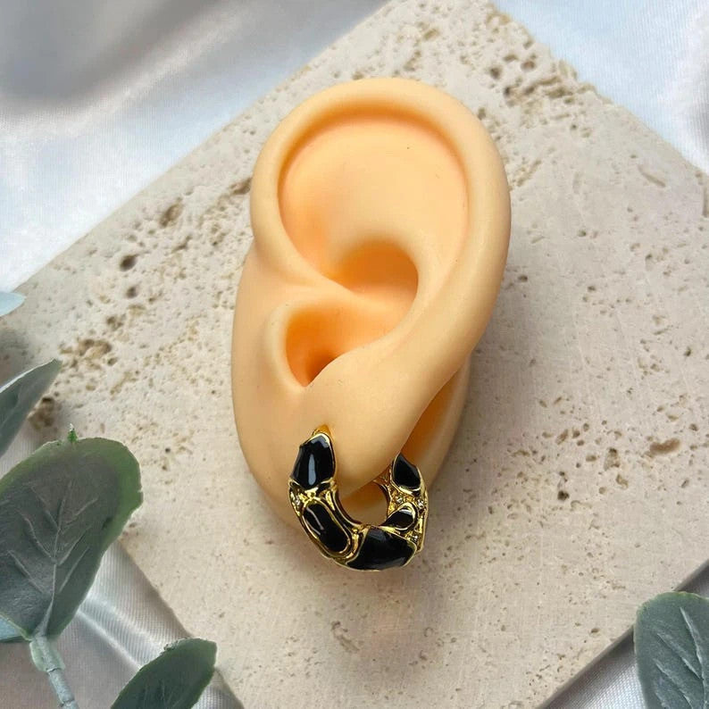 Boucles d’oreilles créoles élégantes en acier inoxydable