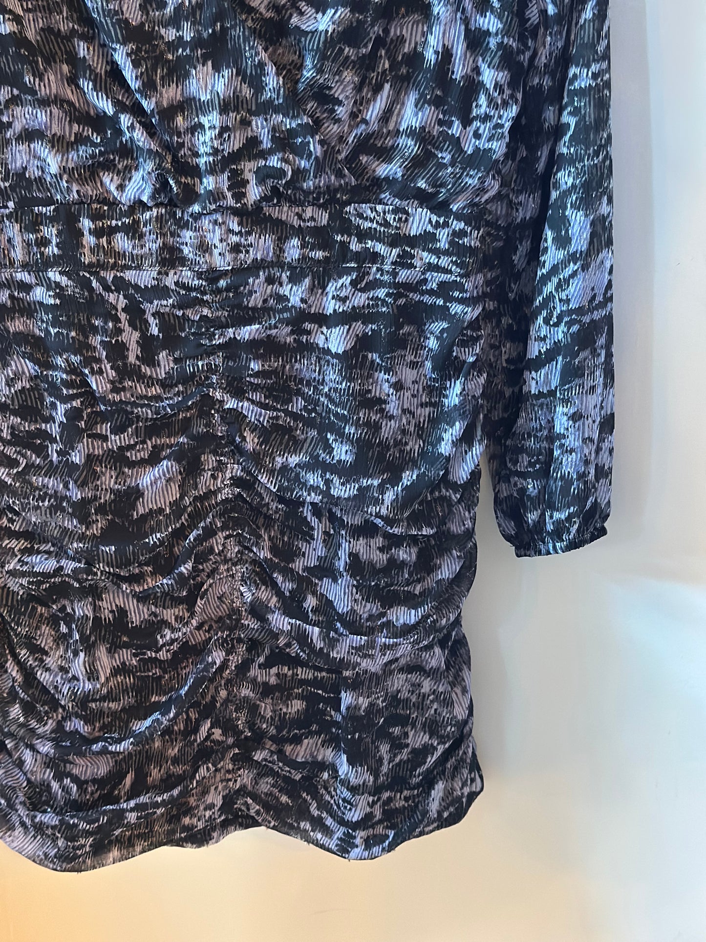 Robe drapée imprimé abstrait T.38