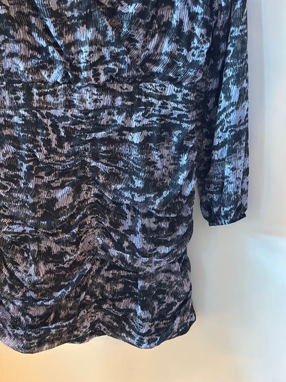 Robe drapée imprimé abstrait T.38