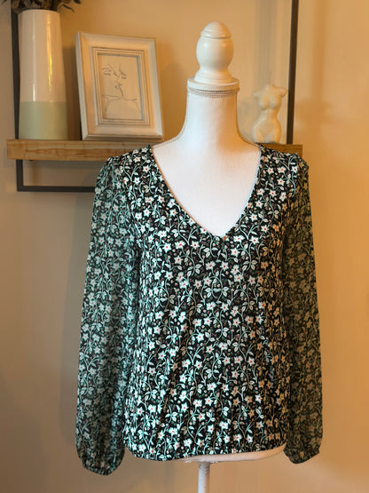 Blouse imprimé fleuri neuve T.34