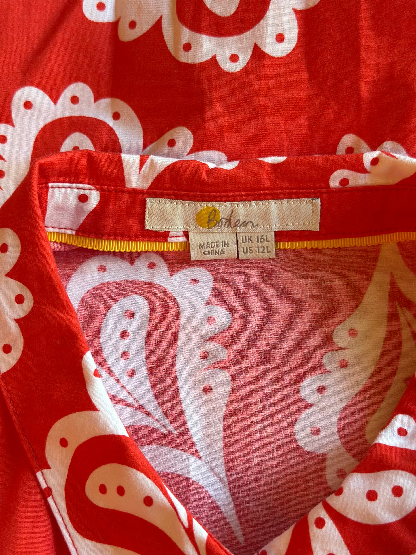 Robe midi imprimé rouge T.40